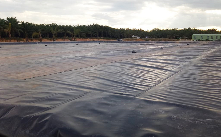 Installation of geotextile and HDPE geomembrane at various sites